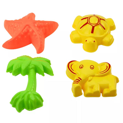 Smėlio rinkinys: Smulkintuvas, kastuvėlis, grėblys, laistytuvas, formelės, kibiras, 10 vnt.