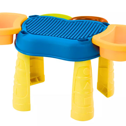 Daugiafunkcinis stalas 4in1 Kaladėlės Žvejyba Piešimas Mėlynas