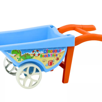 Toczka smėlio žaislų rinkinys, šešios formelės, laistytuvas, dinozaurai