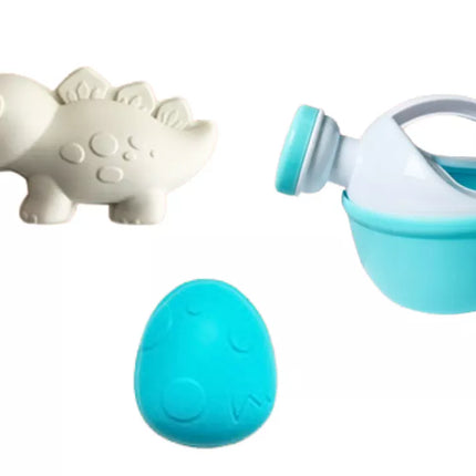 Smėlio žaislų rinkinys, malūnėlis, kibirėlis, dinozaurų formelės