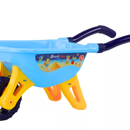 Smėlio žaislų rinkinys, smulkintuvas, irklai, laistytuvas, mėlynas