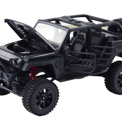 Nuotoliniu būdu valdoma bekelės transporto priemonė RC 2.4G 4x4, juoda