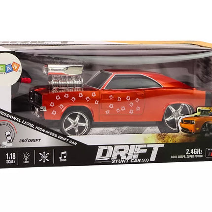 Nuotoliniu būdu valdomas automobilis 1:18 Drift 360 Šviesos Garsai Raudonas