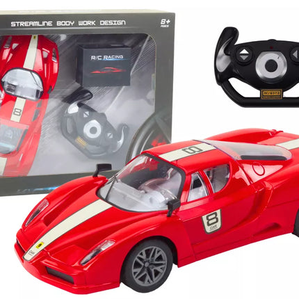 Nuotoliniu būdu valdomas sportinis automobilis 1:16 R/C raudonas
