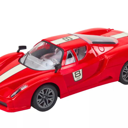 Nuotoliniu būdu valdomas sportinis automobilis 1:16 R/C raudonas