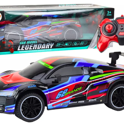 RC sportinis automobilis 1:10 25 km/h Šviesos Juodas