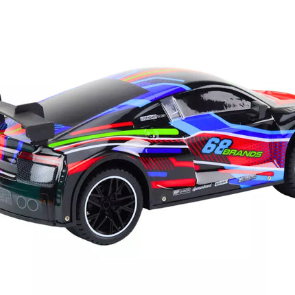 RC sportinis automobilis 1:10 25 km/h Šviesos Juodas