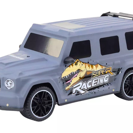 RC Nuotoliniu būdu valdomas automobilis su dinozauru, 1:10 mastelis, pilkas