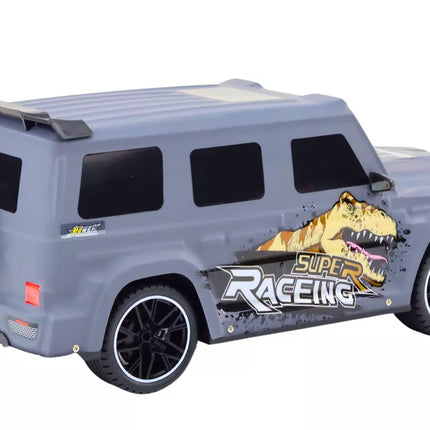 RC Nuotoliniu būdu valdomas automobilis su dinozauru, 1:10 mastelis, pilkas