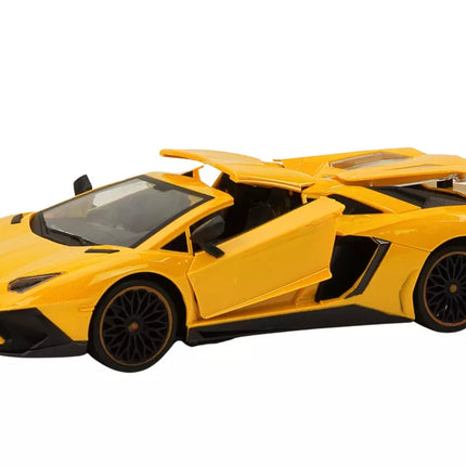 RC Sportinis automobilis 1:12 Atidaromos durelės, geltonas