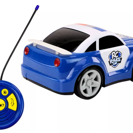 Animacinis policijos automobilis valdomas nuotoliniu būdu su šviesomis ir garsais