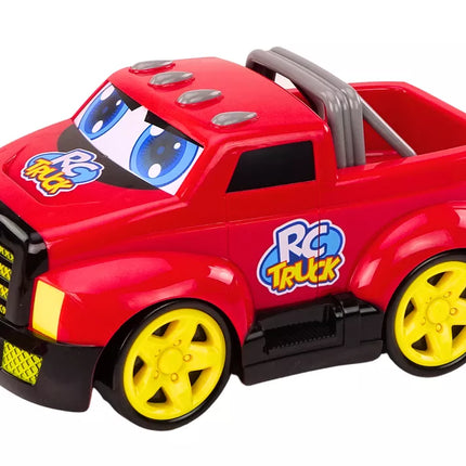 Animacinis automobilis su nuotoliniu valdymu, šviesomis ir garsais, raudonas