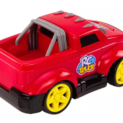 Animacinis automobilis su nuotoliniu valdymu, šviesomis ir garsais, raudonas