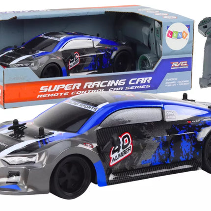 RC Nuotoliniu būdu valdomas automobilis 1:18 Guminiai ratai Driftingas Mėlynas