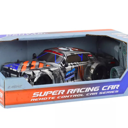 Nuotoliniu būdu valdomas sportinis automobilis RC 1:18, pilkas