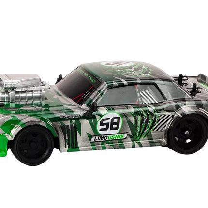 RC Nuotoliniu Būdu Valdomas Automobilis 1:16 Drifto Guminiai Ratai Žalias