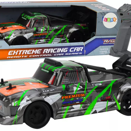 RC Nuotoliniu Būdu Valdomas Automobilis 1:16 Guminiai Drifto Ratai Pilkai Žalias