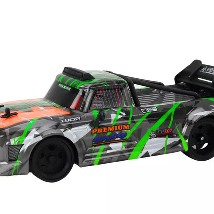 RC Nuotoliniu Būdu Valdomas Automobilis 1:16 Guminiai Drifto Ratai Pilkai Žalias