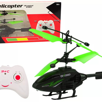 Nuotoliniu būdu valdomas RC sraigtasparnis giroskopas žalias