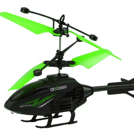 Nuotoliniu būdu valdomas RC sraigtasparnis giroskopas žalias