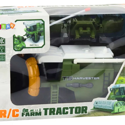 RC žemės ūkio kombainas nuotoliniu būdu valdoma žemės ūkio mašina žalia