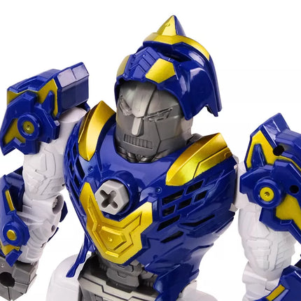 Žaislinis roboto ginklas – grąžtas, atsuktuvas, šviesa ir garsas, tamsiai mėlynas