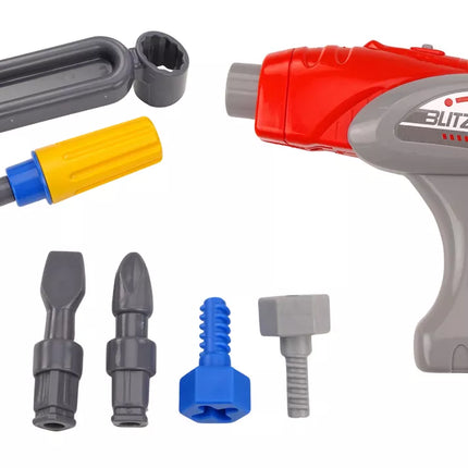 Animacinis vikšrinis ekskavatorius "pasidaryk pats" baltas