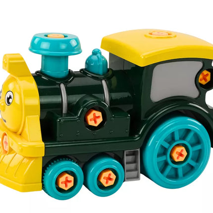 Animacinis besisukantis lokomotyvas "Pasidaryk pats" žalias