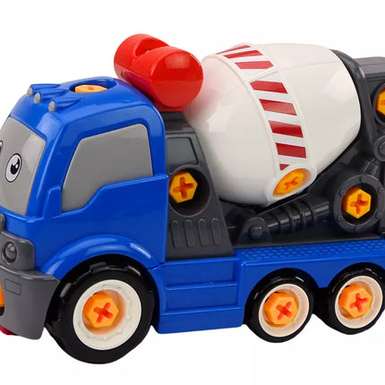 Betono maišyklės sunkvežimis "Cartoon" pasidaryk pats mėlynas