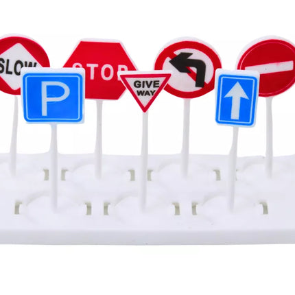 Lora tralas vilkikas lenktynių trasa 2in1 šviesos garsai ženklai automobiliai mėlyna