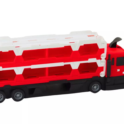 Lora autovežių lenktynių trasa 2in1 Šviesos Garsai Ženklai Automobiliai Raudona