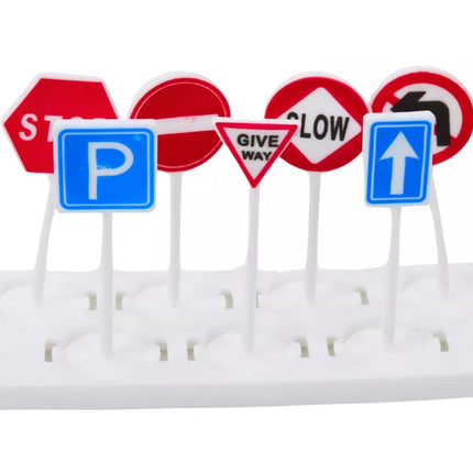 Lora autovežių lenktynių trasa 2in1 Šviesos Garsai Ženklai Automobiliai Raudona