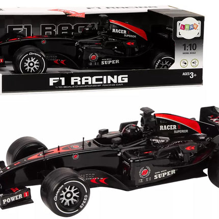 Sportinis bolidas Racer F1, mastelis 1:10, juodas, su garsais