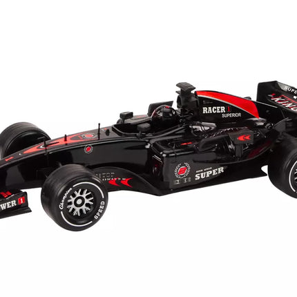 Sportinis bolidas Racer F1, mastelis 1:10, juodas, su garsais