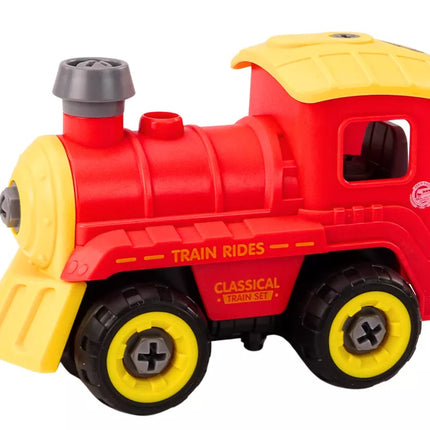 Nuotoliniu būdu valdomas RC besisukantis lokomotyvas, raudonas