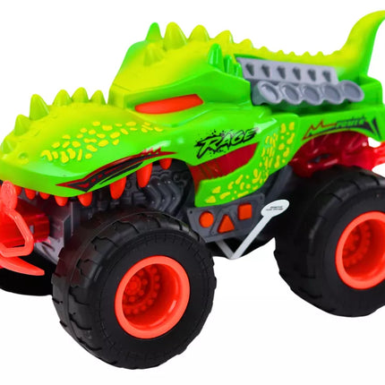 Visureigis automobilis Dinozauras T-Rex Šviesos Garsai Važiuoja Žalias