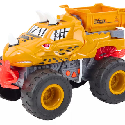 Visureigis automobilis Dinozauras Frikcinis savivartis Sunkvežimis oranžinis