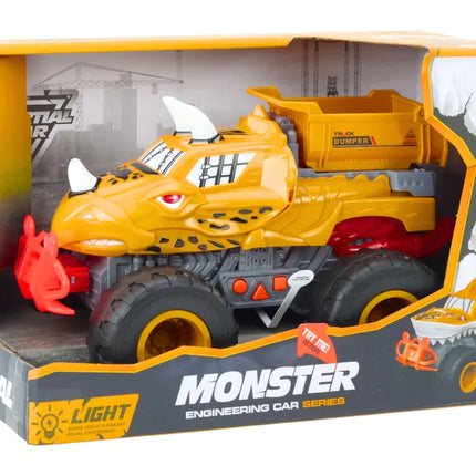 Visureigis automobilis Dinozauras Frikcinis savivartis Sunkvežimis oranžinis