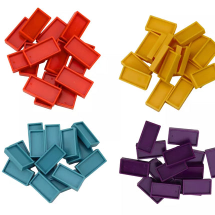 Žaislinis dinozauro automobilis, dedėliojantis spalvotus domino kauliukus, 4 spalvų kaladėlės, maitinamas baterijomis