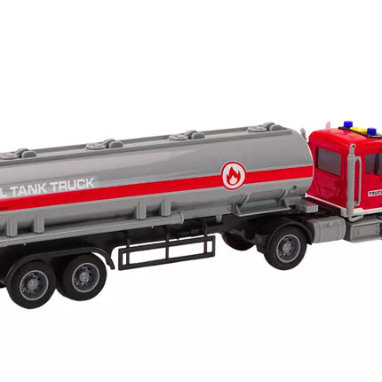 Sunkvežimis Sunkvežimis Cisterna Šviesos Garsai Važiuoja Raudonas