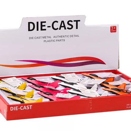 Žaislinis reaktyvinis naikintuvas su frikciniu varikliu, metalinis