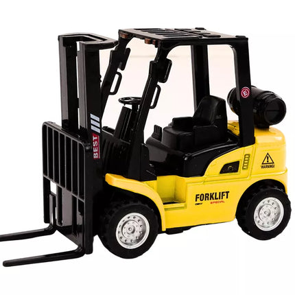 Šakinis krautuvas su frikciniu varikliu, metalinis, geltonas