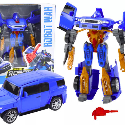 Automatinis robotas 2in1 transformacija Priedai Ginklas Mėlynas