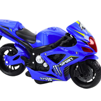 Sportinis motociklas su frikciniu varikliu, šviesomis ir garsais, 2 spalvų