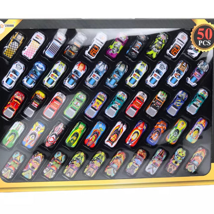 Spyruoklių rinkinys automobiliams, varomiems automobiliams, spalvingas, 50 vienetų