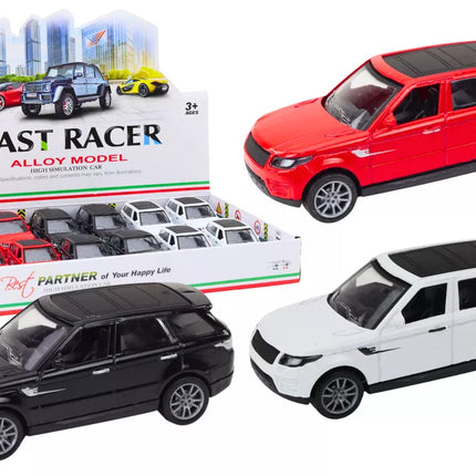 Lengvasis automobilis 1:36, metalinis, juodas, baltas, raudonas