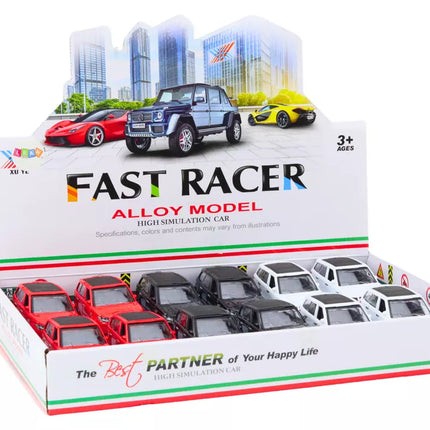 Lengvasis automobilis 1:36, metalinis, juodas, baltas, raudonas