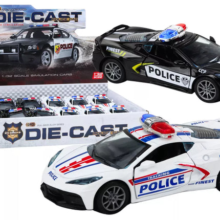 Policijos automobilis Metalinis policijos automobilis 1:32 Pavara Mišinys