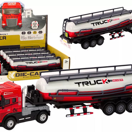 Sunkvežimis su priekaba TIR cisterna 1:24 Automobilis Sunkvežimis Raudonas Garsai