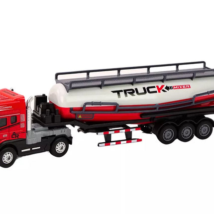 Sunkvežimis su priekaba TIR cisterna 1:24 Automobilis Sunkvežimis Raudonas Garsai